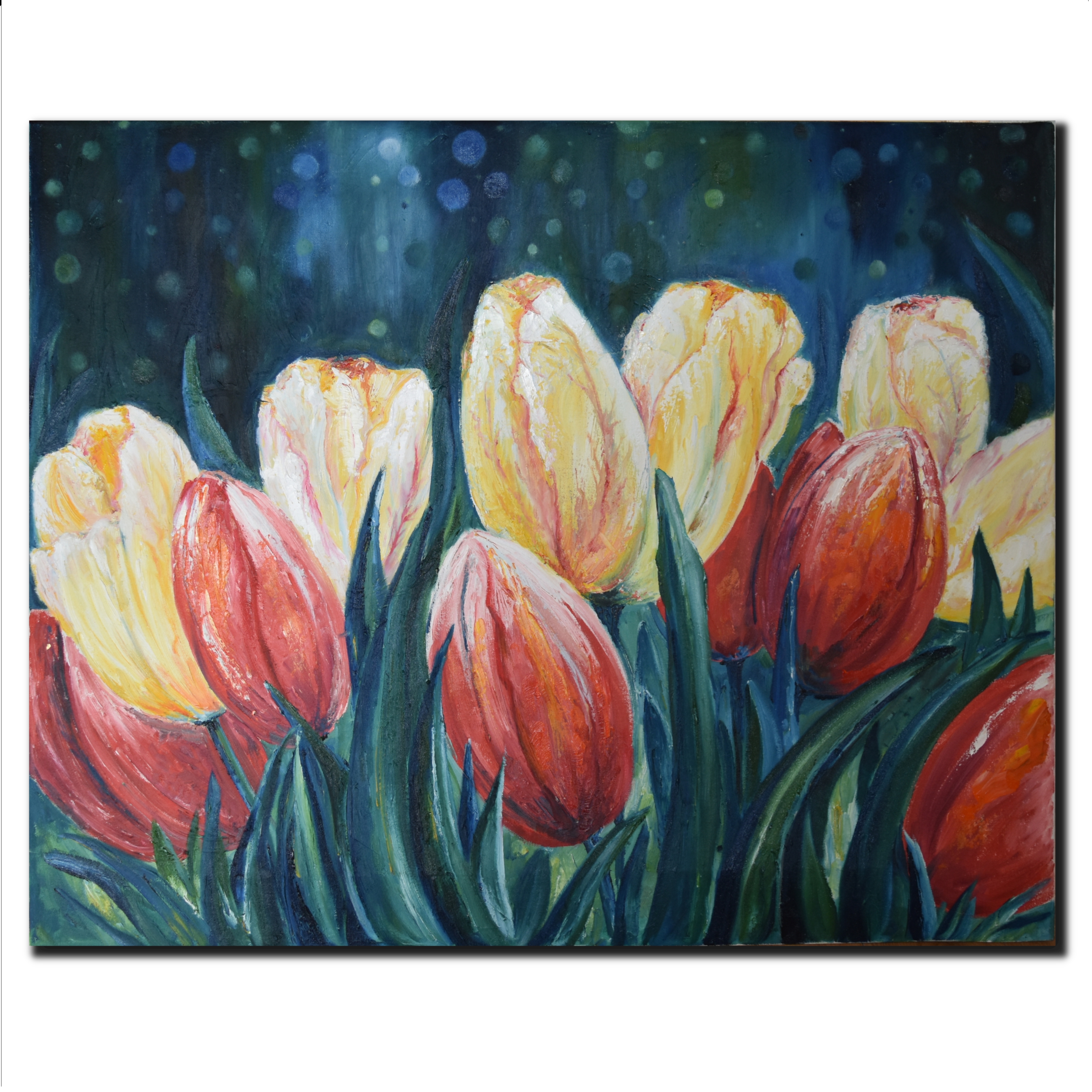 Close-up view of the print Tulip Bouquet - Print